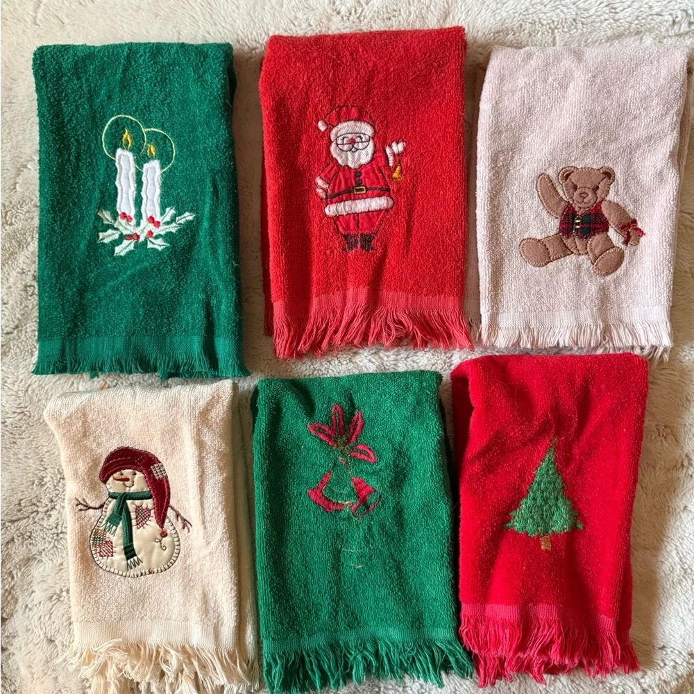 Set of 6 vintage tea towels